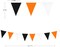 32Ft Orange Black White Graduation Party Decorations 2023 Halloween Pennant Banner Fabric Triangle Flag Bunting Garland for Thanksgiving Wedding Birthday Home Nursery Outdoor Garden Hanging Decoration